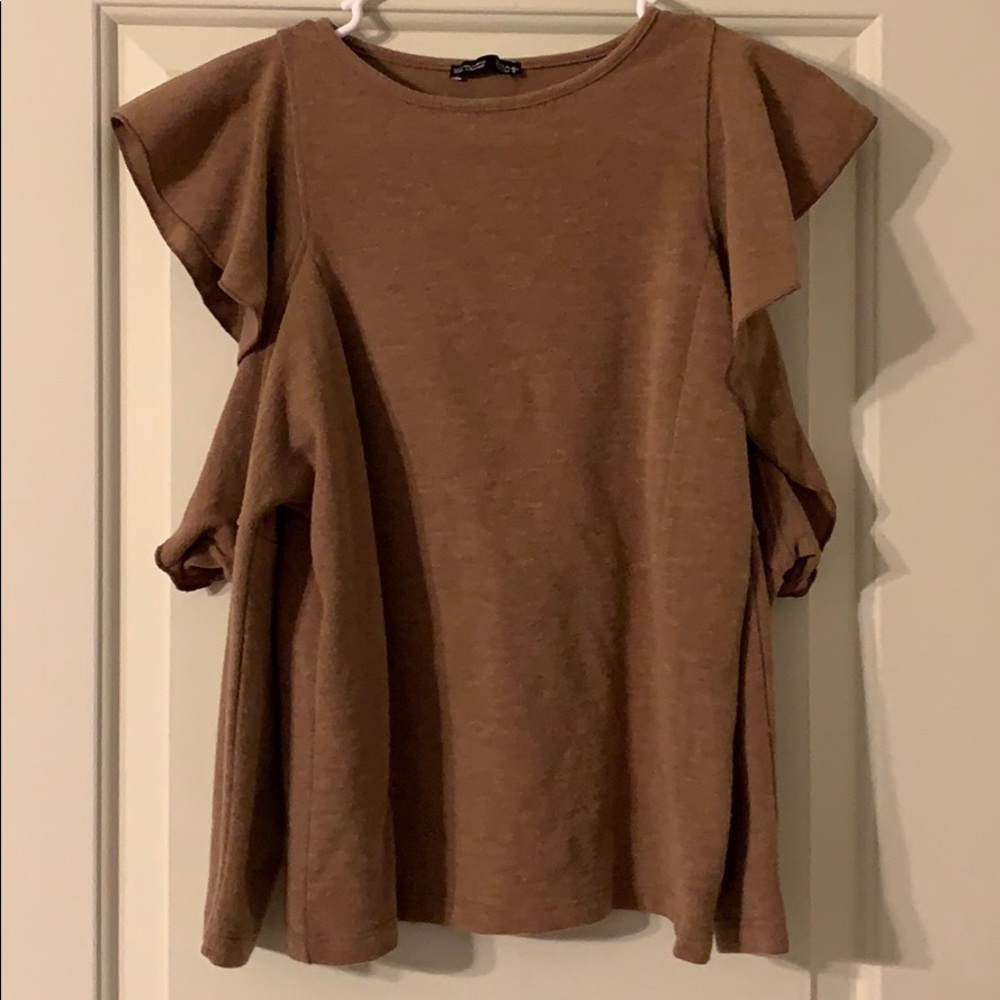 ZARA cold shoulder sweater